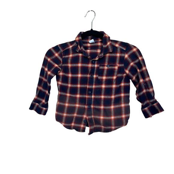 Farm Boy Plaid Flannel Button Down Shirt Kids 5T Western Deer Buck Cowboy Unique - Picture 3 of 5